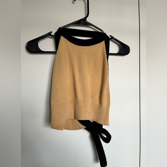 Tie Back Knit Crop Top - Picture 1 of 2